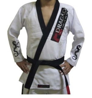 Kimono Dragão Jiu-Jitsu Trançado Iron Branco